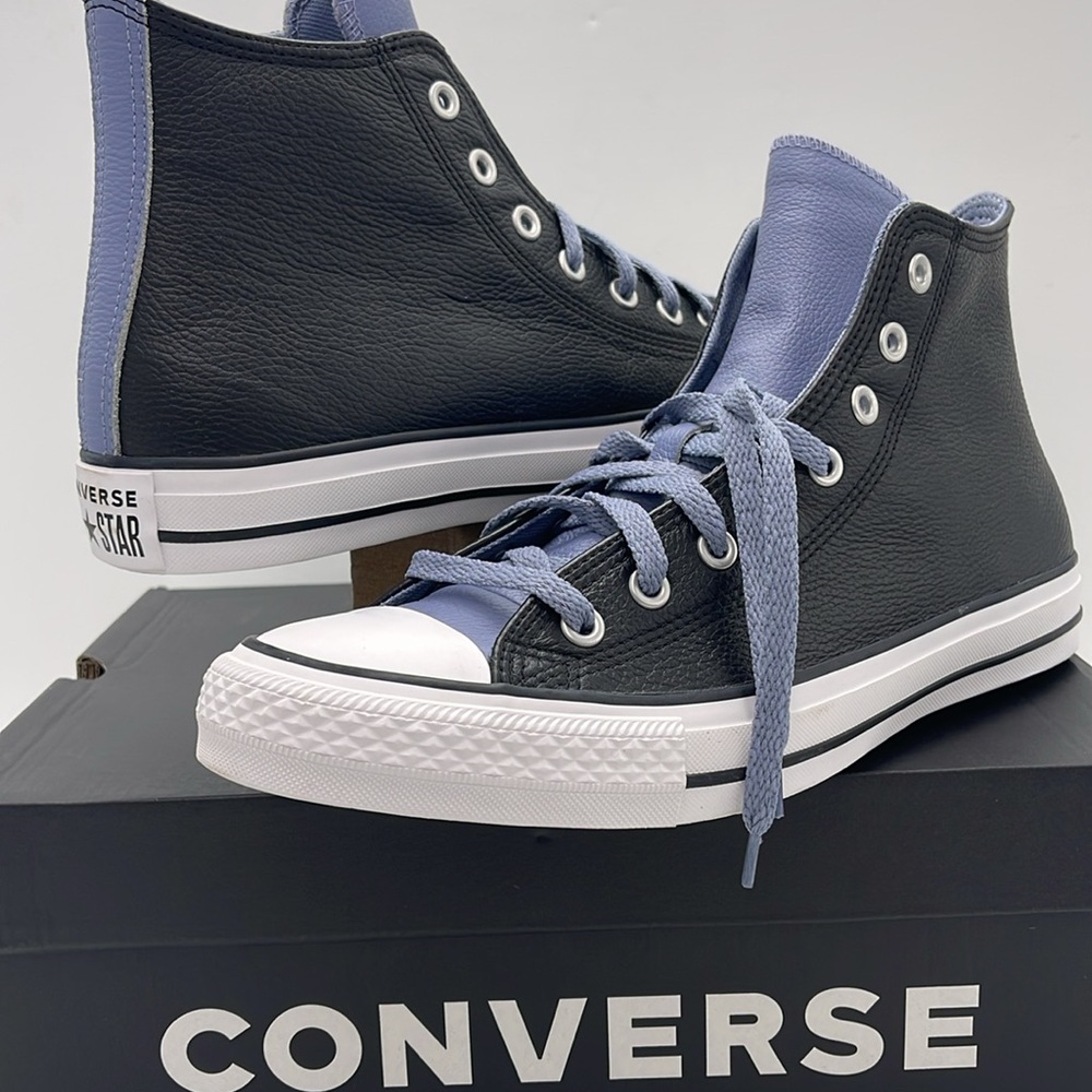 Converse Men’s High-Tops Chuck Taylor All Star Hi Leather Sneaker Black A06570C - Picture 10 of 16